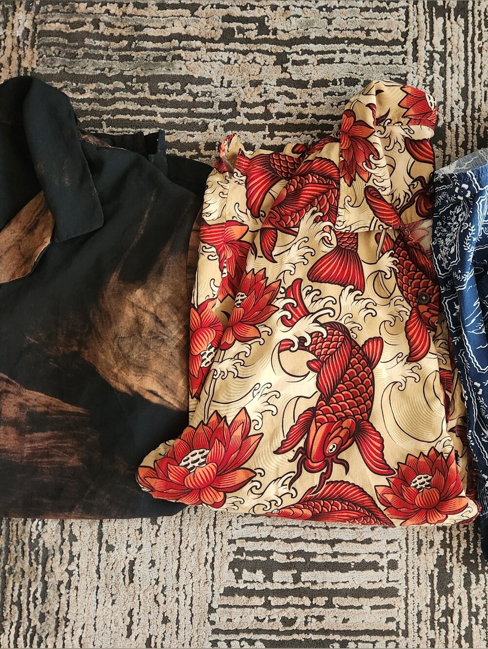 Men Short Sleeve Hawaian Shirts, Three, Size XL